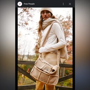 Free people Spokane Patched Messenger Bag. Tan